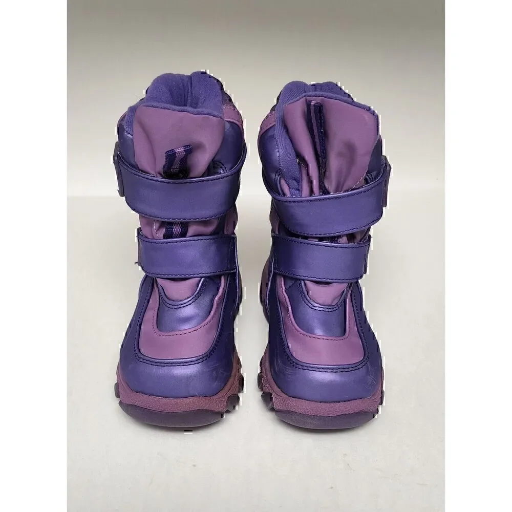 Girls Ophelia Purple Snow/Winter Boots 8  Insulated Nylon Vinyl Fleece Lining